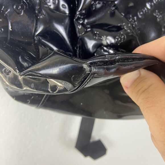 Vintage Hello Kitty Loungefly Embossed Black Faux Leather Backpack 2012 - Picture 5 of 16